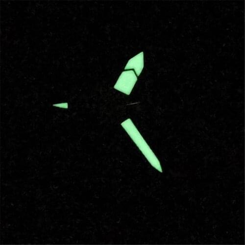 Replacement Luminous Watch Hands Three Pointers Green C3 Luminous Needles for NH35/NH36 Watch Movement