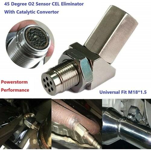 1pc M18X1.5 Car Auto O2 Oxygen Sensor spacer connector Angled Extender Spacer 45 Degree Bung Catalytic Converter Parts