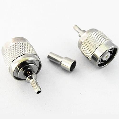 10PCS RP-TNC Male Plug (Female Pin) Window RF Connector Crimp RG174 RG316 LMR100 Cable