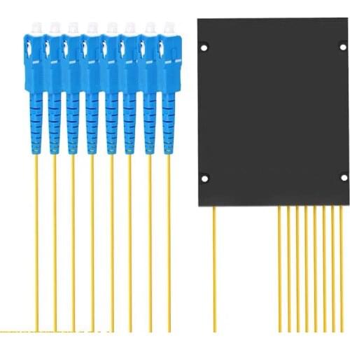 1X8 SC /UPC Fiber Optic FTTH Splitter FBT Optical Coupler 1:8 SC UPC Singlemode simplex PLC optical splitter