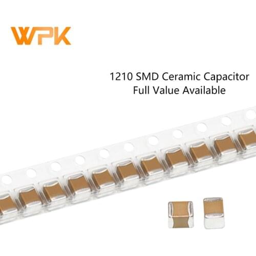 20Pcs 1210 SMD Capacitor Sets 10% 20% 3225 1uF 2.2uF 4.7uF 10uF 22uF 47uF 100uF 220uF 6.3V 50V MLCC Full Value Available DIY Kit