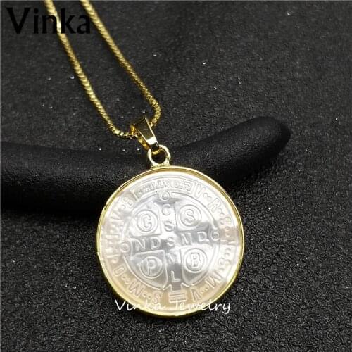 5pieces 2021 New Fashion Top Quality Circular shape Shelll Necklace San Benito pendant necklace