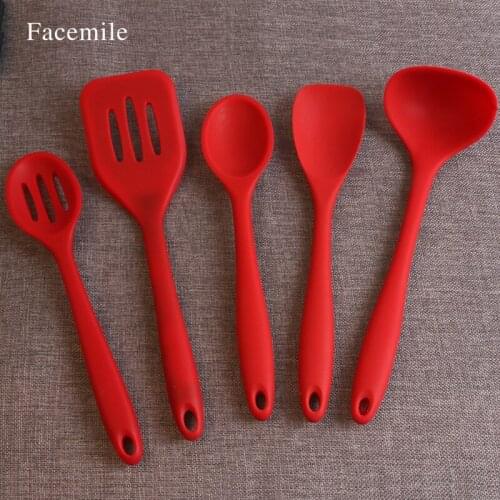 5pcs Silicone Baking Set Silicone Kitchen Cooking Utensil Set with Spatulas Cooking Utensils 52072