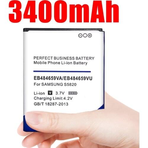 3400mAh Battery EB484659VA EB484659VU for Samsung Galaxy S5820 I8150 W689 S5690 T759 I8350 S8600 M930 i110 R730 i677