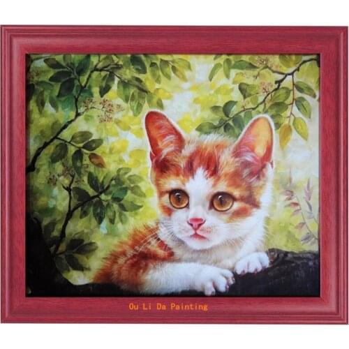 Free shipping animal cat tree landscape oil painting canvas prints printed on canvas home wall art decoration frameless picture