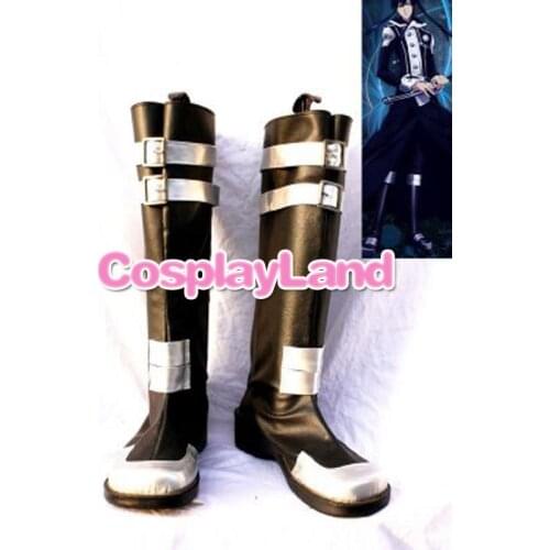 D Gray-Man Yu Kanda Cosplay Boots Shoes Anime Party Cosplay Show Boots Custom Made for Adult Men Shoes