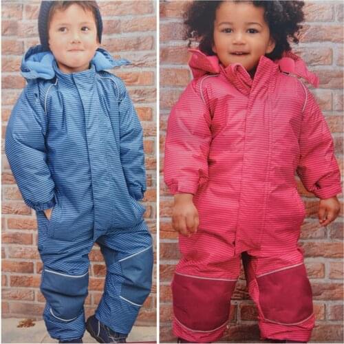 Childrens one-piece ski suit plus velvet quilted thickening windproof, waterproof and snow-proof men and women super thick chil