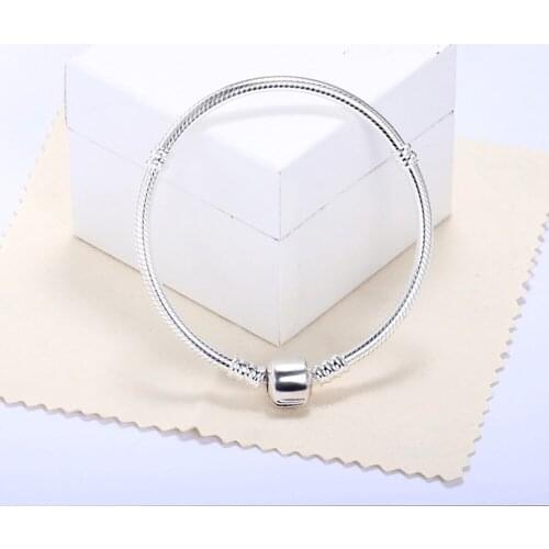 DIWENFU Silver 925 Jewelry 16-23 Cm Bracelets for Women Bone Chain Kehribar Pulseras De De Bijoux Sterling 925 Silver Bracelet