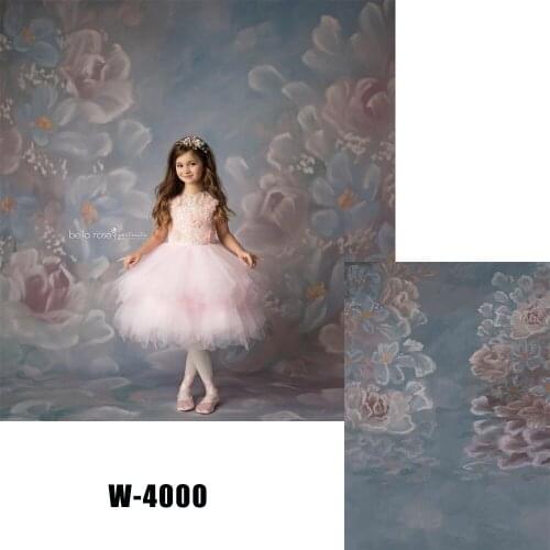 HUAYI Photography Backdrop Newborns Baby Birthday Photo Background Watercolor Oil Painting Flowers Studio Portraits Props W-4000