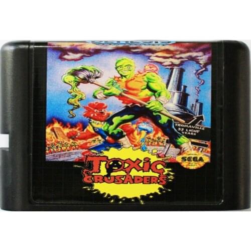 Toxic Crusaders 16 bit MD Game Card For Sega Mega Drive For SEGA Genesis