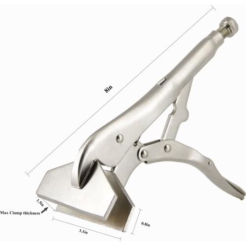 8 inch Locking Sheet Metal Clamps Welding Locking Pliers Adjustable Opening