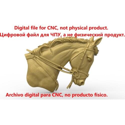 Horse head 3D model relief STL model for CNC Router carving engraving artcam type3 aspire M361