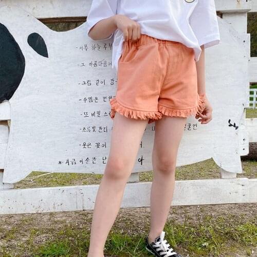 Summer kids shorts for teens toddler girls clothes candy color shorts girls children clothes fashion tassel all-matched shorts
