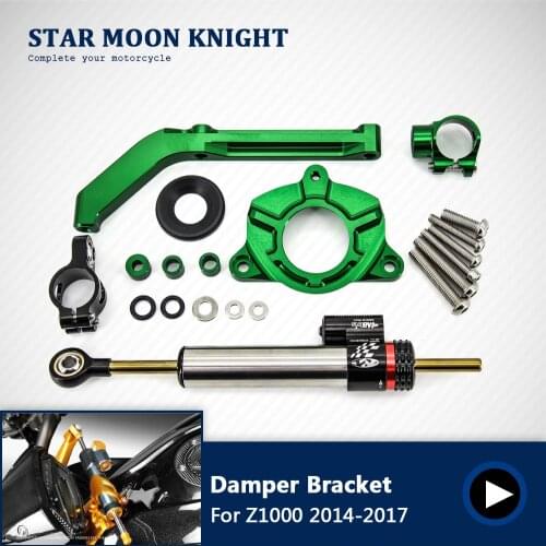 Motorcycle Full set CNC Steering Damper Stabilizerlinear Linear Stabilizer Bracket for KAWASAKI Z1000 2014 2015 2016 2017