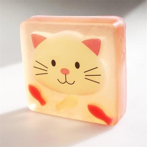 Cartoon Handmade Sea Salt Soap Animal Fruit Fragrant Sterilization Soap Moisturizing Kids Bath Hand Washing Soap Bathroom Supply