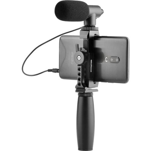 Smartphone Video Rig Kit Vlogging Set Up Equipment with Phone Tripod Mount Grip Handle microphone for iPhone 11 Pro Max XS XR X