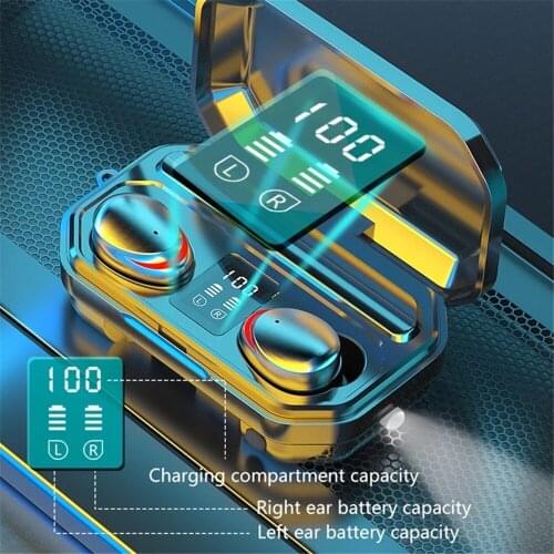 Newest M15 Bluetooth V5.1 Headphone TWS Waterproof Sports Earphone Wireless earpiece Hifi Stereo Touch Bass Headset Mini Earbuds