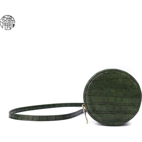 Zenos New Arrivals Croco Python Emboss Fashion Mini Couin Wallet Crossbody Bags Pu Leather Handbag With Round Ring