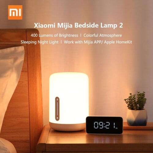 Original Xiaomi Mijia Bedside Lamps BT WiFi Touch Panel APP Control Works with Mijia APP Voice Control Desk Night Lights