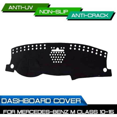 Car Dashboard Mat Anti-dirty Non-slip for Mercedes Benz M Class 2010 2011 2012 2013-2015 Dash Cover Mat UV Protection Shade