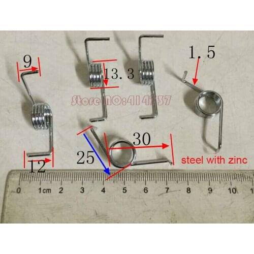 10pcs Spring steel with zinc torsion springs 1.5mm wire tensioning torsion spring