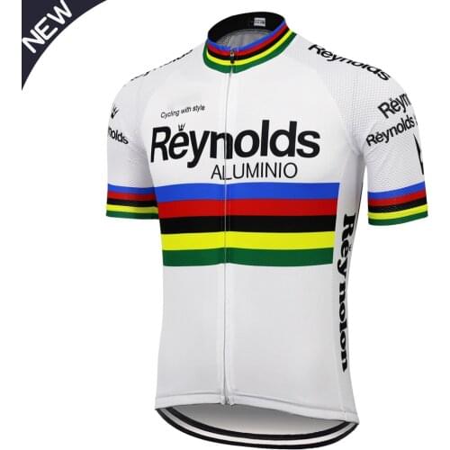 Reynolds Classic New White Short Sleeve Cycling Jersey Professional Team Bicycle Wear Summer Road Mountain Bike Triathlon