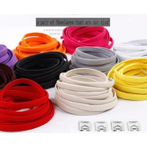 2021 New 100CM Lazy Shoelaces Elastic No tie shoe laces Sneakers Laces Shoes Lazy Shoelace Lock One Size Fits All Kids & Adult