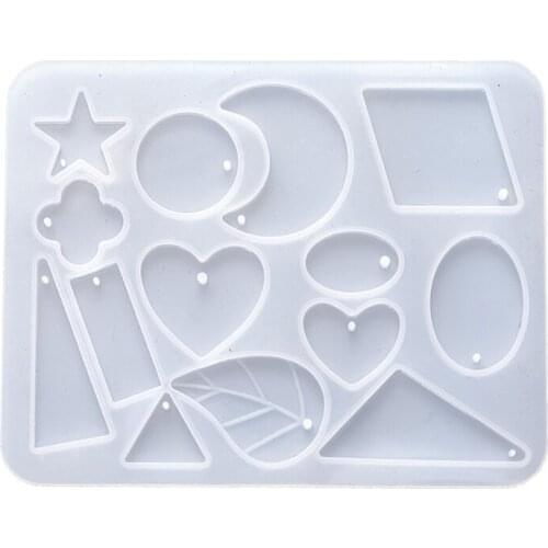 Handmade Silicone Earrings Mold Necklace Earring Pendant Resin Molds Drop Dangle Resin Earring Mold Jewelry Making Tools