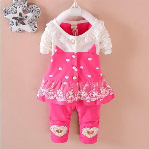 BibiCola Spring Autumn Children Girls Clothing baby girls clothing set kids sport suit set toddler 2pcs tracksuit clothes set