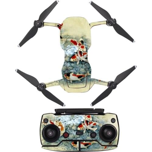 Goldfish Style Decal Skin Sticker For DJI Mavic Air Drone + Remote Controller + 3 Batteries Protection Film Cover A0113