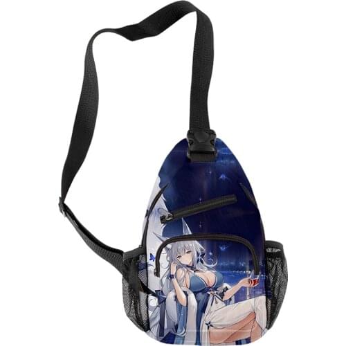 Azur Lane Cosplay 3D Merch Shoulder Bag Crossbody Outdoor Sports One Shoulder Chest Daily Canvas Crossbody Bag