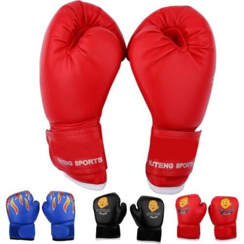 1 Pair Boxing Gloves PU Leather Junior Boxing Fight Gloves for Students Family 3-10 Years Kids Christmas Child Sparring Gloves