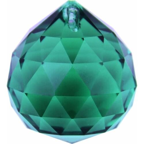 15mm-40mm Zircon Green Crystal Hanging Faceted Ball Crystal Pendants For Chandeliers Hot Sale Beautiful Glass Lighting Parts