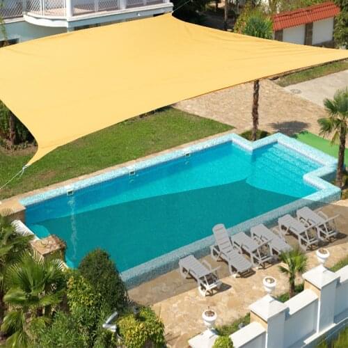 2*2.5M Rectangular Sun Shade Sail Outdoor Waterproof Sunshade Net Garden Swimming Pool Sun Canopy Multiple Colour Available