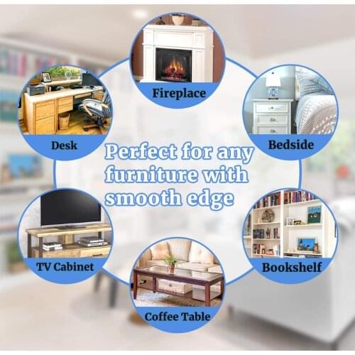 45BF Clear Baby Proofing Guard Edge Corner Protector 6m Transparent Soft Bumper Strip