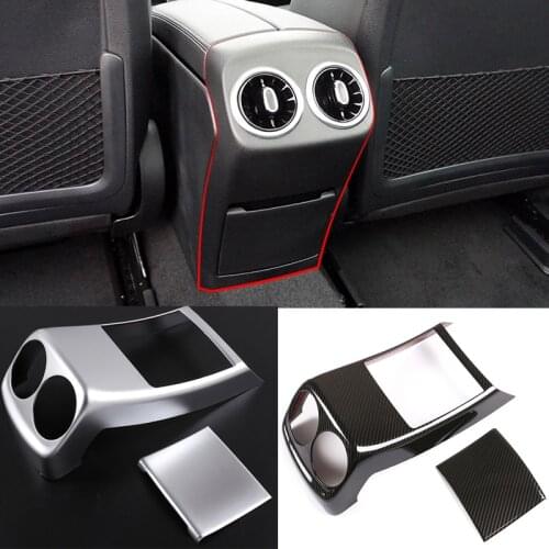 Car Styling For Mercedes Benz A Class W177 A200 A220 Rear Armrest Box Air Outlet Trim Cover Stickers Accessories