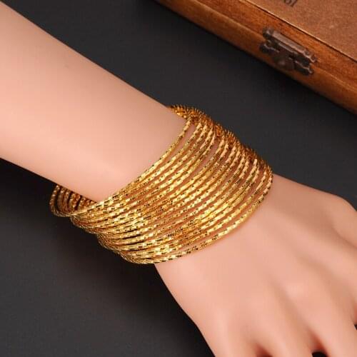 Bangrui Fashion Dubai Gold Jewelry Gold Color Bangles For Ethiopian Bangles & Bracelets Ethiopian Jewelry Bangles Gift