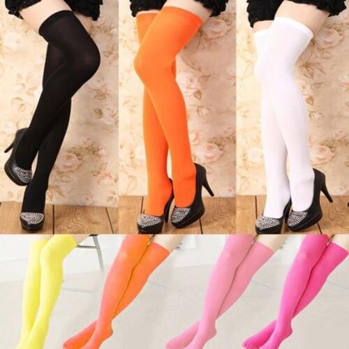 Thigh High Women Girls Over The Knee Cotton Velvet Stocking Legging