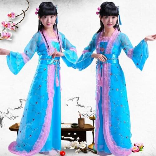 Children Ancient Costume Hanfu for Kids Dance Custome Chinese Traditional Hanfu Clothing Princess Dance Costumes
