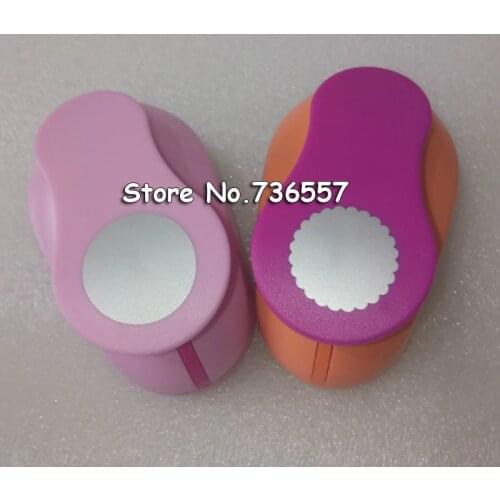2pcs(2.5cm) round,wave circle shape craft punch set Punch Craft Scrapbooking school Paper Puncher eva hole punch free shipping