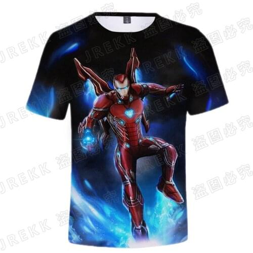 Iron Man t-shirt Mens clothing 3D Print Summer New Casual Boy Girl Kids Oversized t shirts Streetwear Women Short sleeve shirt