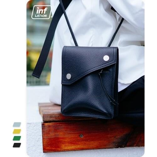 INFLATION Harajuku Vintage Crossbody Bag Women 2021 Summer Candy Color PU Leather Messenger Bag Girls Waist Bag 431AI2020