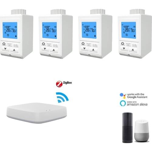 TRV ZigBee Smart Radiator Actuator Programmable Thermostatic Radiator Valve Temperature Controller Voice Control via Alexa