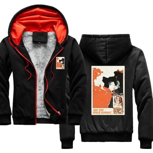 2020 Hoodies Print Jackets Cowboy Bebop Men Harajuku Sweatshirts Mans Cotton Hip Hop Customize High Street Zipper Coats Tops