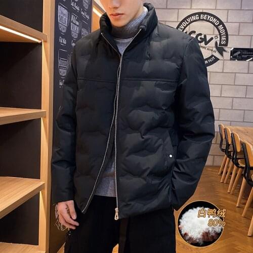 Mens Winter Thicken Warm Down Jacket Male Stand Collar Outdoor Waterproof Windproof Hiking Camping Trekking Climbing Loose Coat