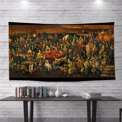 Last Supper Tapestry Wall Hanging Art Classic Painting Living Room Study Background Cloth Wandteppich Room Decoration ED50GT