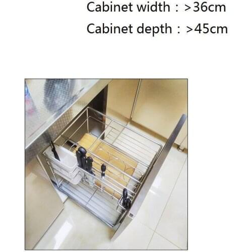 Pantry Cucina Alacena Organizador Cocina Stainless Steel Rack Cuisine Organizer Kitchen Cabinet Cestas Para Organizar Basket