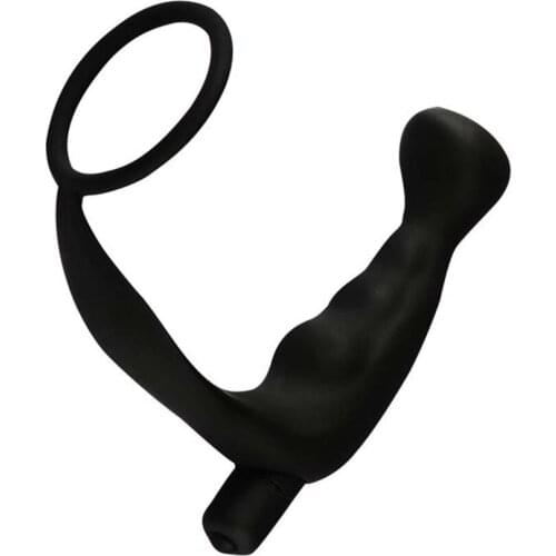 10 Speed Climax G Spot Silicone Penis Male Prostate Massager Cock Ring Anal Vibrator Butt Plug Sex Toys for Men Adult Erotic Toy
