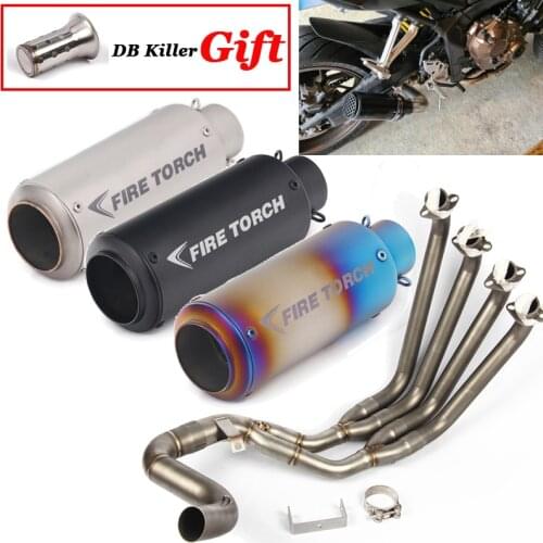 Slip On For HONDA CBR650F CB650F CB 650 F CBR 650 Motorcycle Full Exhaust System Modified Header Front Pipe Escape Moto DBKiller