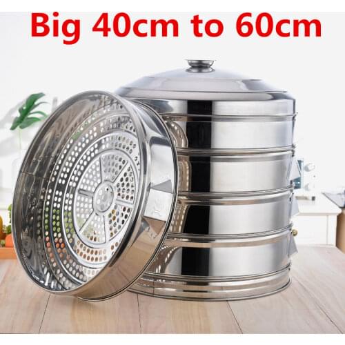 Thick Commercial Use Stainless Steel steamer Extra Large big Food bun buns Bread drawer fish rice dumpling cooker tray steamed